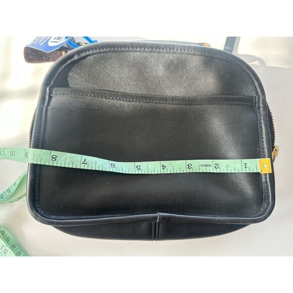 Vintage Coach Classic Lunch Box Top Handle Black Leather Shoulder Bag 9991 - Picture 14 of 14